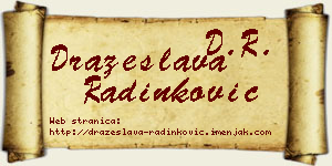 Dražeslava Radinković vizit kartica